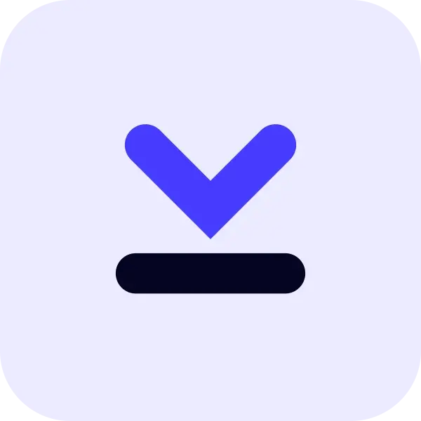 Platform services icon with stacked layers on violet background